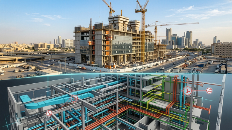 نمذجة معلومات البناء (BIM): أداة لضبط الجودة وتقليل التعارضات في المشاريع الكبرى